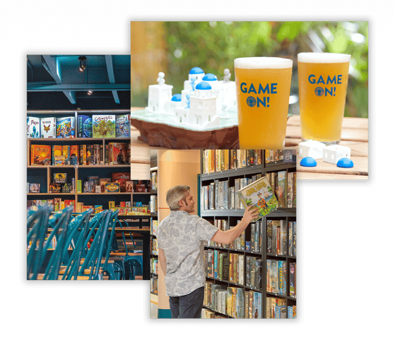 Drinks and games library montage at Greenbrand / Waterloo and Hackney